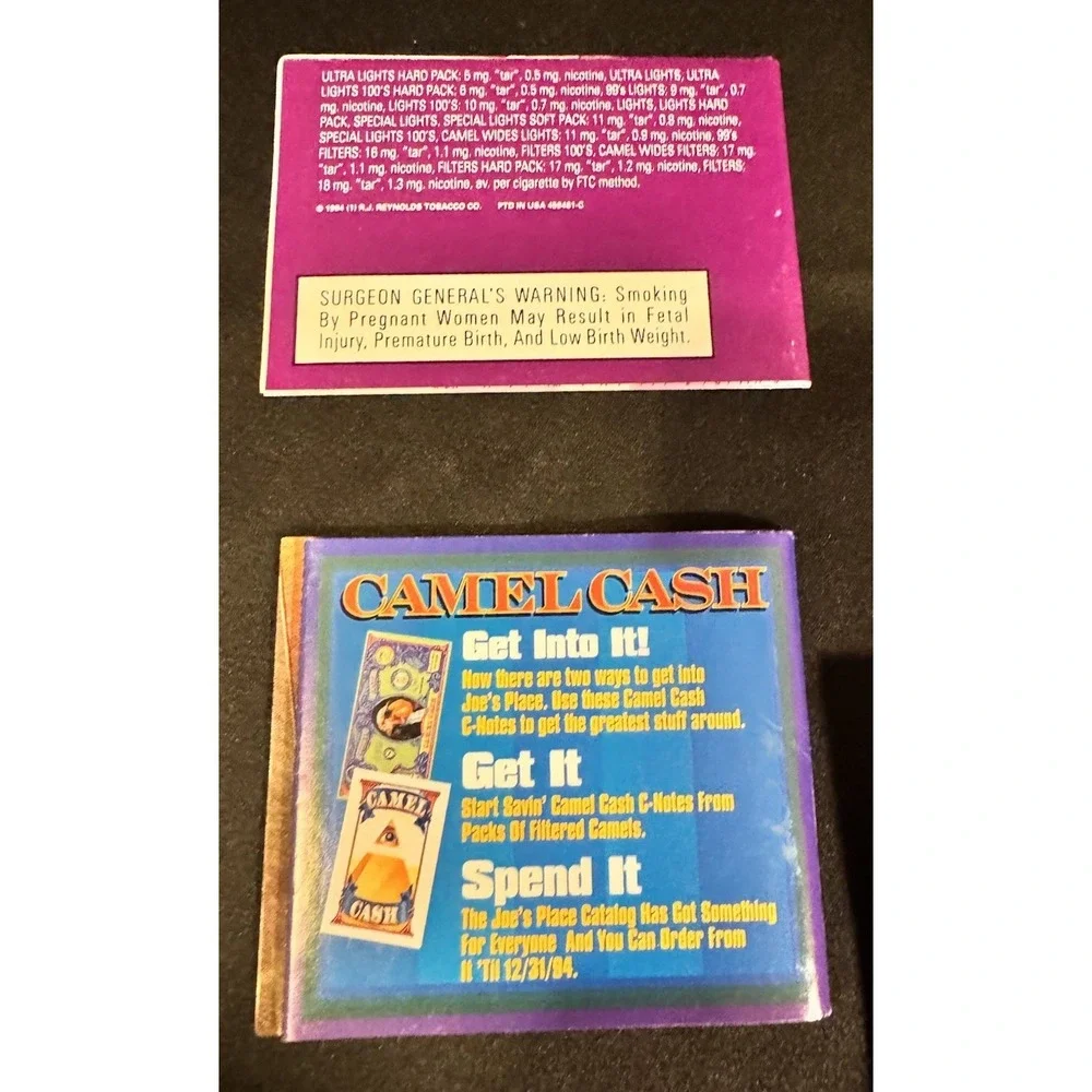 Vintage 1994 Smokin Joe's Racing Camel Tin Sealed Matches NASCAR Promo Lot